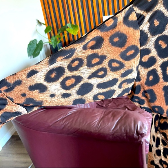 Beautiful Netsi Fashion Leopard Print Maxi Dress Size Large - Picture 5 of 11